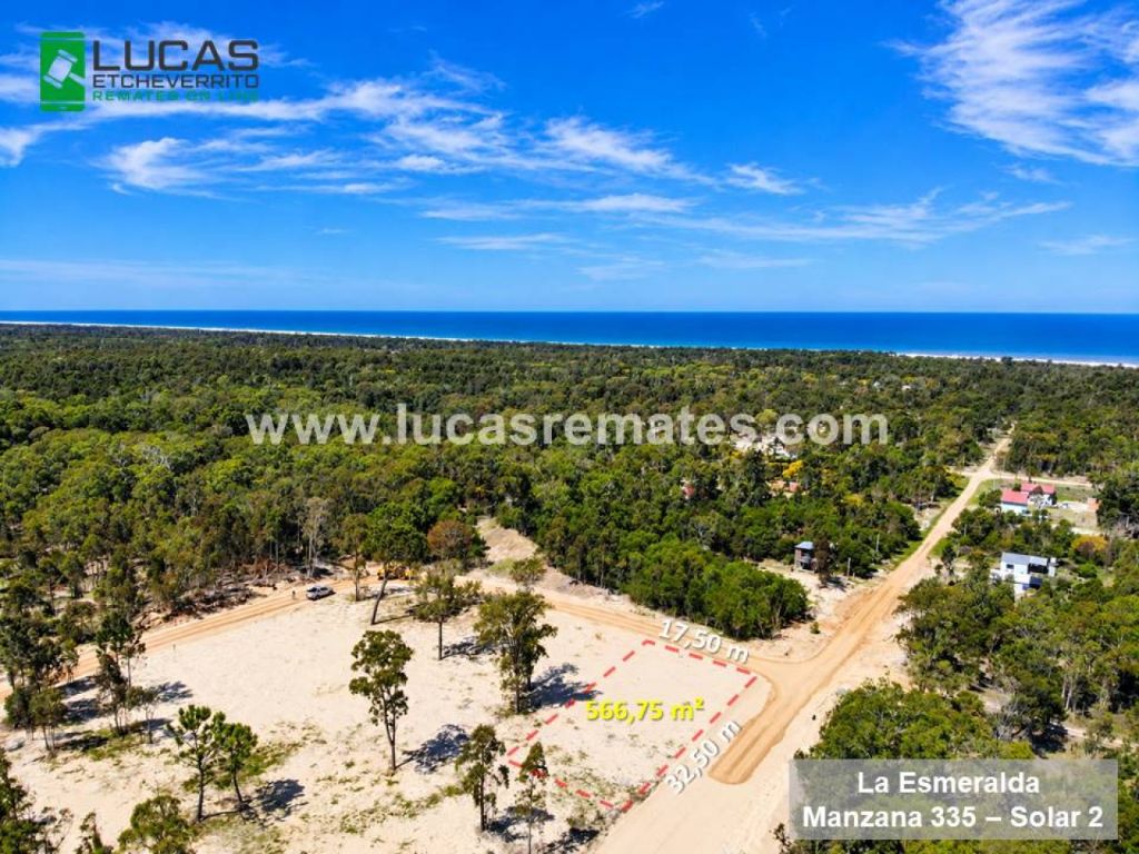 Terreno Esquinero en La Esmeralda, Rocha - 566.75 m²